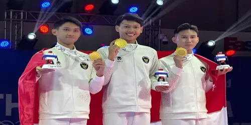 Trio Atlet Air Pistol Indonesia Pecahkan Rekor SEA Games Dengan Meraih Emas Di Bangkok